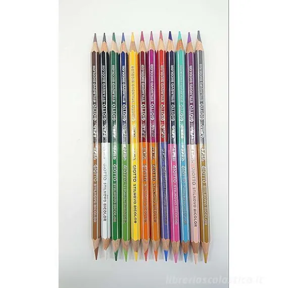 Confezione 12 pastelli doppio colore Giotto Stilnovo Bicolor