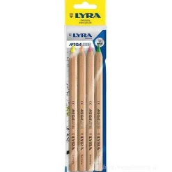 Confezione 4 pastelli evidenziatori Lyra Megaliner mina da 6,5 mm