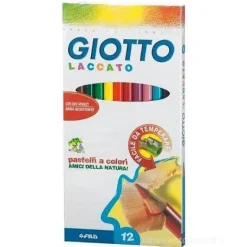 Confezione 12 pastelli Giotto Laccato