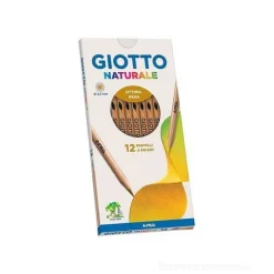 Confezione 12 pastelli in legno Giotto Naturale