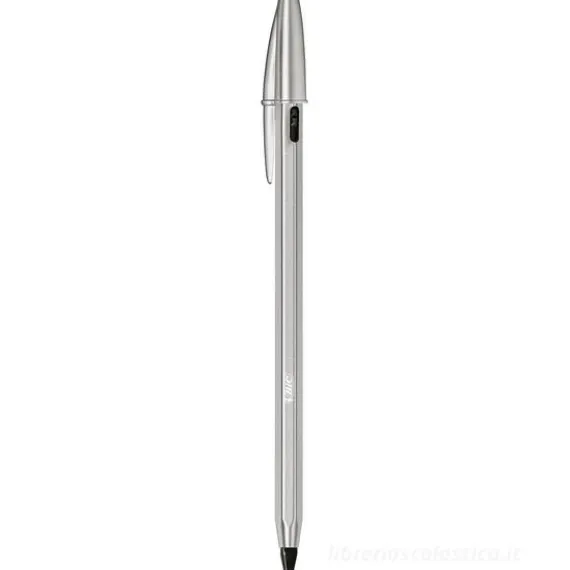 Confezione 1 penna a sfera ricaricabile e 2 refill Bic Cristal Re New colore blu