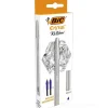 Confezione 1 penna a sfera ricaricabile e 2 refill Bic Cristal Re New colore blu