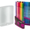 Confezione 20 pennarelli ColorParade Pen 68 astuccio antracite rosa