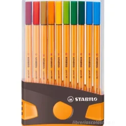 Confezione 20 pennarelli ColorParade Pen 88 astuccio antracite arancione