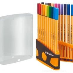 Confezione 20 pennarelli ColorParade Pen 88 astuccio antracite arancione
