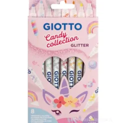 Confezione 8 pennarelli Giotto Candy Glitter (F428500)
