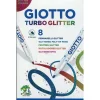 Confezione 8 pennarelli Giotto Turbo Glitter