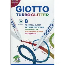 Confezione 8 pennarelli Giotto Turbo Glitter