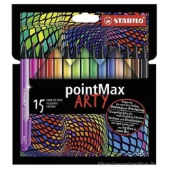 Confezione 15 pennarelli per scrittura pointMax Arty