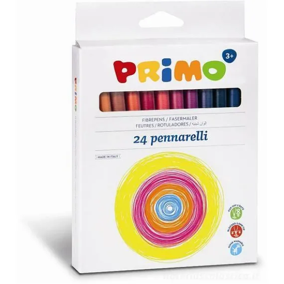 Confezione 24 pennarelli super lavabili punta fine