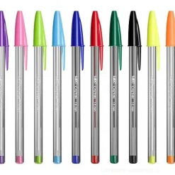 Confezione 10 penne a sfera Bic Cristal Multicolor colori assortiti