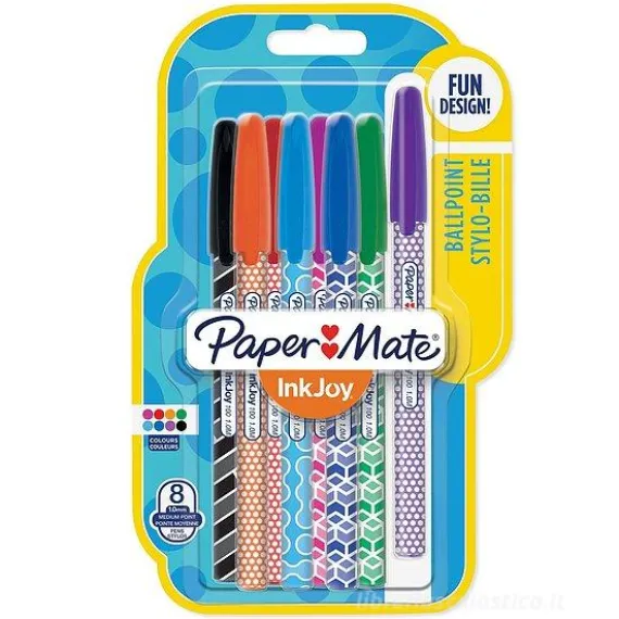 Confezione 8 penne a sfera InkJoy 100 Fun colori assortiti