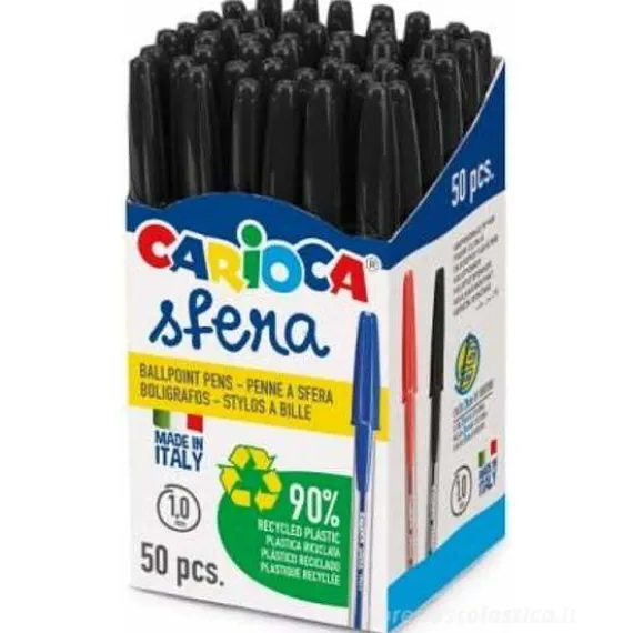 Confezione 50 penne a sfera nero