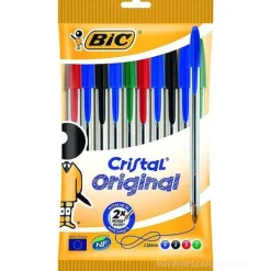 Confezione 10 penne biro Cristal Original colori assortiti