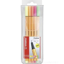 Confezione 5 penne colorate Fineliner Point 88 Neon