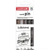 Confezione 5 penne fineliner Uni Pin Lettering