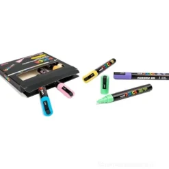 Confezione 8 pz. marcatore Posca punta media 4 Pz ColoriPastel Assortiti (M PC5MP 8P)