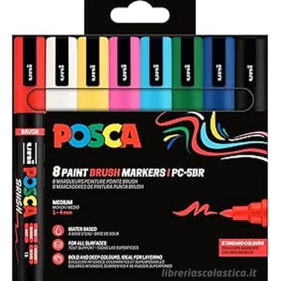 Confezione 8 pz. posca Brush (M PC5BR 8P)