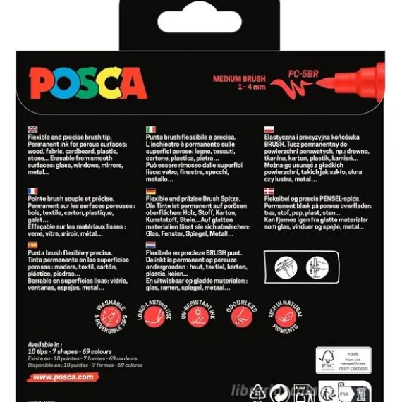 Confezione 8 pz. posca Brush (M PC5BR 8P)