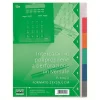 Confezione 6 separatori colorati in polipropilene a perforazione universale formato A4
