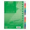 Confezione 12 separatori colorati in polipropilene a perforazione universale formato A4