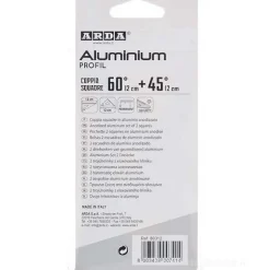 Coppia di squadre Profil alluminio 45 e 60 gradi cm 12