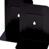 Coppia fermalibri in metallo verniciato nero