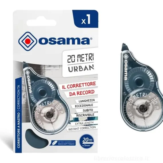 Correttore a nastro Urban antiscivolo con impugnatura gommata 20m assortito (OW 84040363)