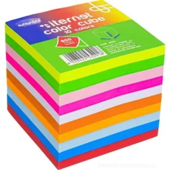 Cubo 800 fogli 9x9x9cm colorati semplici (non adesivi)