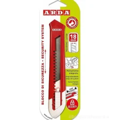 Cutter in plastica con blocco di sicurezza 18 mm