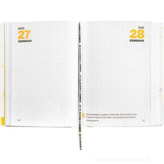 Diario Agenda Comix 16 mesi Mignon Plus Holo White - Diario scolastico 2026-2027