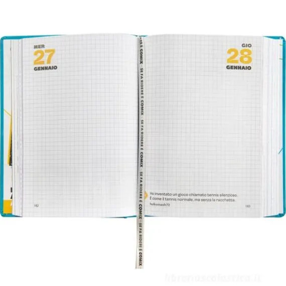 Diario Agenda Comix 16 mesi Mini Azzurro - Diario scolastico 2026-2027