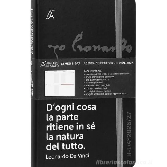 Diario Agenda insegnanti 12 mesi Bi-Day Archivio di Stato Colombo - Diario scolastico 2026-2027