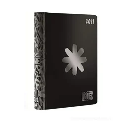 Diario agenda Luxury ME My Evolution 2020-2021 16 mesi. Nero argento (simbolo asterisco)