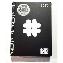 Diario agenda ME My Evolution 2022-2023 16 mesi. Nero bianco (simbolo cancelletto)