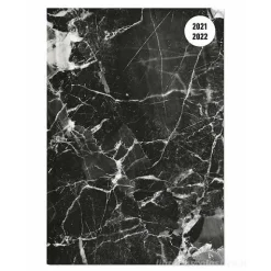 Diario agenda 12 mesi 2021-2022 Collegetimer day by day Black Marble
