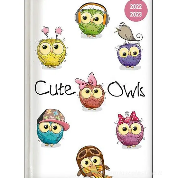 Diario agenda 12 mesi giornaliera 2022-2023 Collegetimer Pocket day by day Cute Owls