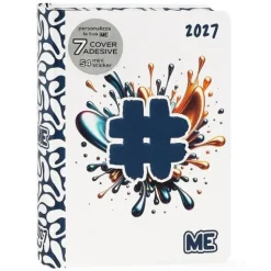 Diario Agenda 16 mesi Medium Color Me My Evolution Hashtag Blu - Diario scolastico 2026-2027