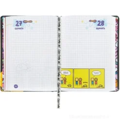 Diario Agenda 16 mesi Medium Scomix Black - Diario scolastico 2026-2027
