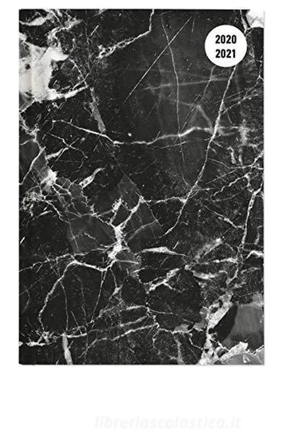 Diario agenda 16 mesi settimanale 2020-2021 Collegetimer A5 Black Marble