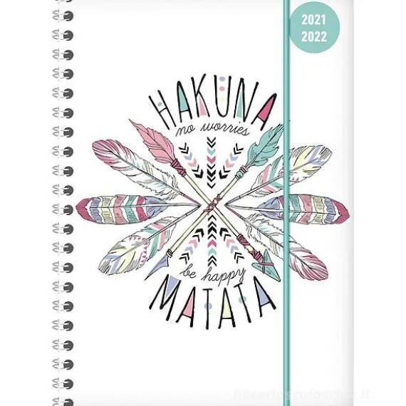 Diario agenda 17 mesi spiralata settimanale 2022-2023 Collegetimer Hakuna Matata A5