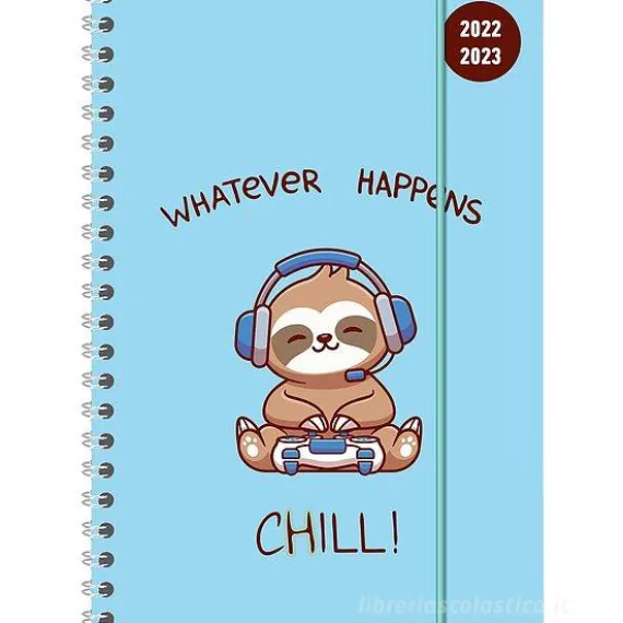 Diario agenda 17 mesi spiralata settimanale 2022-2023 Collegetimer Chill! A5