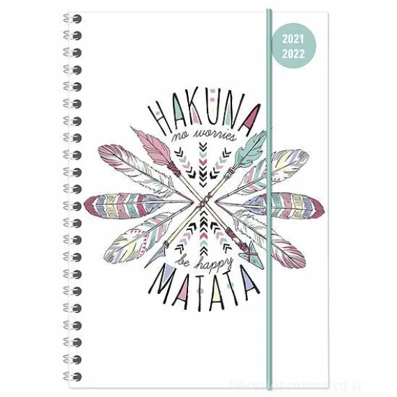 Diario agenda 16 mesi spiralata settimanale 2021-2022 Collegetimer A5 Hakuna Matata