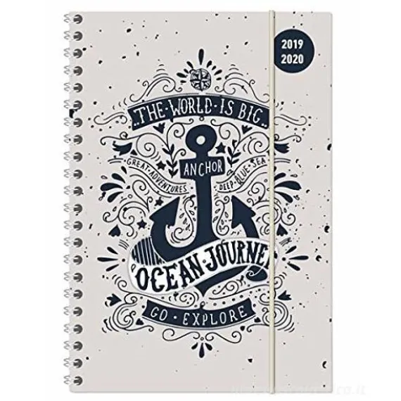 Diario agenda 16 mesi spiralata settimanale 2019-2020 Collegetimer A5 Anchor