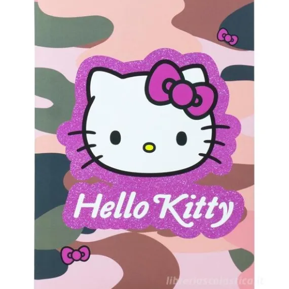 Diario A.S. 2026/27 standard Hello Kitty Cerdà320 Pagine Scuole elementari e medie copertina rigida Soft Touch con decorazioni camouflage Rosa