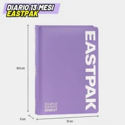 Diario datato Eastpak scuola 2026-2027 13 Mesi per scuola media e superiore Lilla (76482LI)