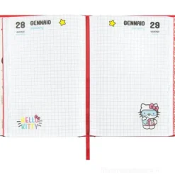 Diario 12 Mesi 2026/27 Hello Kitty - Datato Red