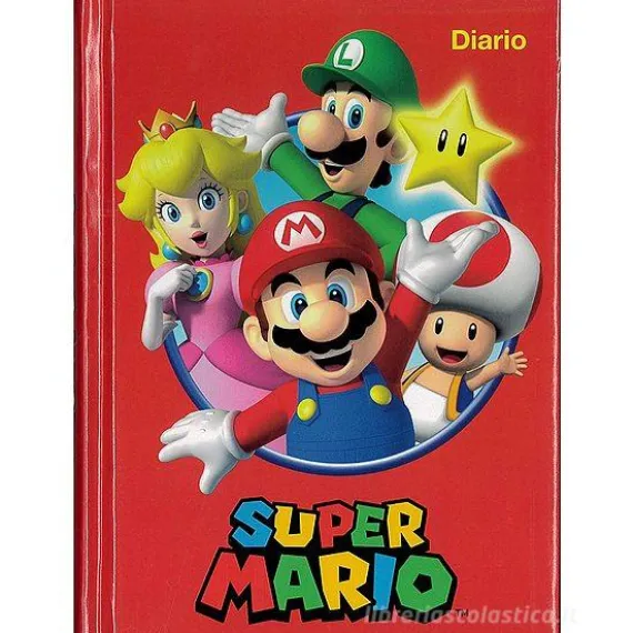 Diario 12 mesi Super Mario rosso non datato