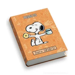 Diario Peanuts copertina imbottita 2020-2021. Arancione