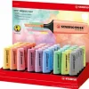 Espositore 45 evidenziatori con punta a scalpello Stabilo Boss Pastel